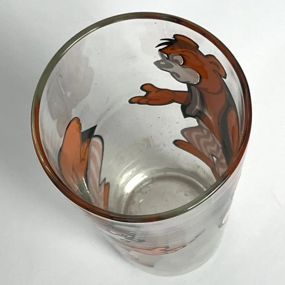 Cartoon Glass Vintage 70s Barney Bear Character Pepsi Collector‎ Series Made USA